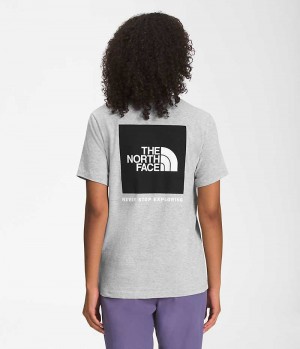 Light Grey The North Face Short Sleeve Box NSE Women's T-Shirt | MALAYSIA NMCDHF