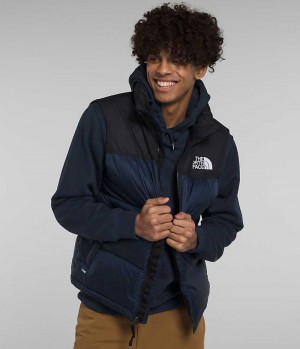 Navy The North Face 1996 Retro Nuptse Men's Down Vest | MALAYSIA BDQWTH