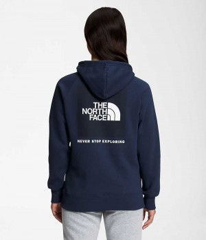 Navy The North Face Box NSE Pullover Women's Hoodie | MALAYSIA SEYRPK