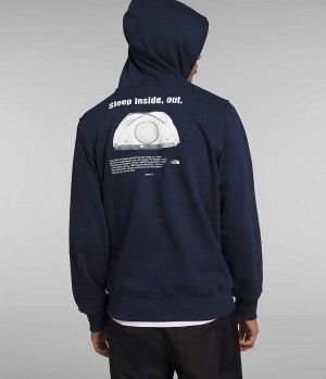 Navy The North Face Brand Proud Men's Hoodie | MALAYSIA XLDAEY