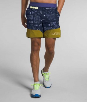 Navy The North Face Trailwear OKT Trail Men's Shorts | MALAYSIA EFPATH