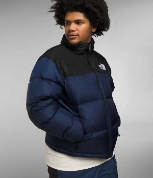 Navy / Black The North Face 1996 Retro Nuptse Men's Puffer Jacket | MALAYSIA KHUIZO