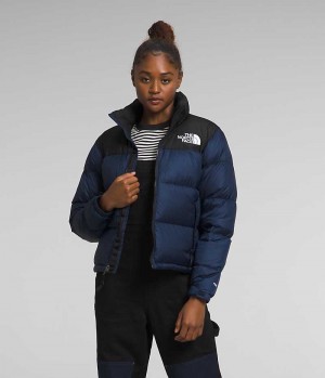 Navy / Black The North Face 1996 Retro Nuptse Women's Puffer Jacket | MALAYSIA AHMYSQ