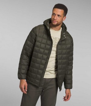 Olive The North Face Big ThermoBall™ Eco Hoodie 2.0 Men's Puffer Jacket | MALAYSIA KFINPX