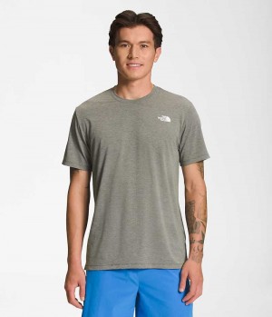 Olive The North Face Wander Short Sleeve Men's T-Shirt | MALAYSIA ODQIXG