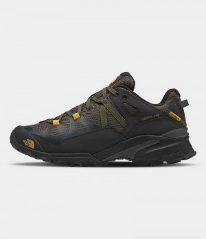 Olive / Black The North Face Ultra 112 Waterproof Men's Hiking Shoes | MALAYSIA COBXEW