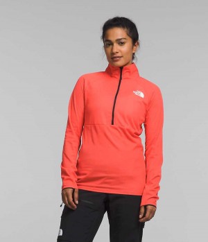 Orange The North Face Summit Series FUTUREFLEECE™ LT ½-Zip Women's Sweatshirt | MALAYSIA HOCIYF