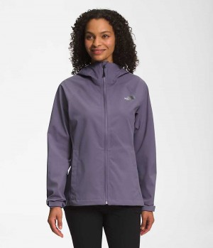 Purple The North Face Valle Vista Stretch Women's Rain Jacket | MALAYSIA QCKSGD