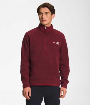 Red The North Face Gordon Lyons ¼-Zip Men's Pullover | MALAYSIA OJAUGX