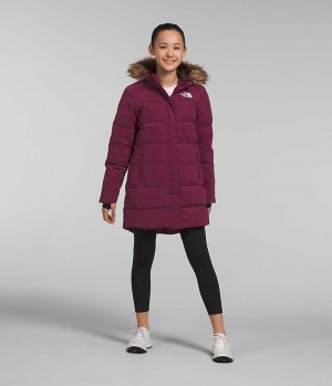 Red The North Face North Down Long Girls' Coat | MALAYSIA PMJECQ