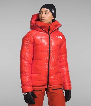 Red The North Face Summit Series Pumori Down Women's Coat | MALAYSIA IHJAEO