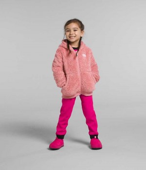 Rose The North Face Suave Oso Full-Zip Hoodie Girls' Fleece Jacket | MALAYSIA HDJXEP