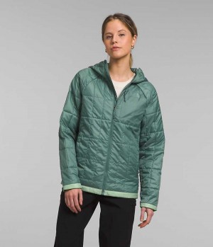 Turquoise The North Face Circaloft Hoodie Women's Puffer Jacket | MALAYSIA MTZXRE