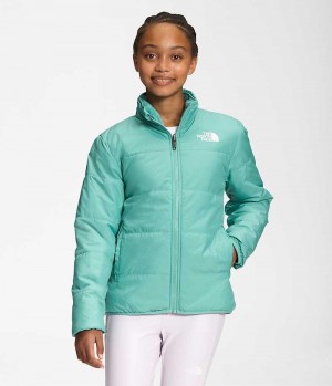 Turquoise The North Face Reversible Mossbud Girls' Fleece Jacket | MALAYSIA XUESKI