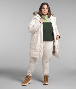 White The North Face Plus Arctic Women's Coat | MALAYSIA WGANCZ