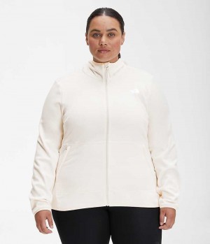 White The North Face Plus Canyonlands Hoodie Women's Fleece Jacket | MALAYSIA XVEBOW