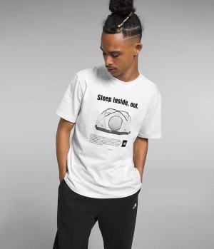 White The North Face Short Sleeve Brand Proud Men's T-Shirt | MALAYSIA ANVRLD