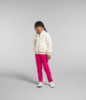 White The North Face Suave Oso Full-Zip Hoodie Girls' Fleece Jacket | MALAYSIA LCJXBT