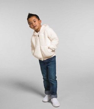 White The North Face Suave Oso Full-Zip Hoodie Boys' Fleece Jacket | MALAYSIA GWZEQI