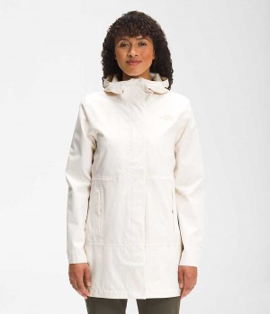 White The North Face Woodmont Women's Coat | MALAYSIA GDNUYR