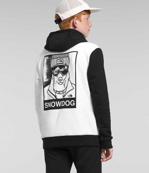 White / Black The North Face Camp Fleece Pullover Boys' Hoodie | MALAYSIA MFAILV