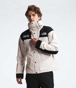 White / Black The North Face GTX Mountain Men's Insulated Jacket | MALAYSIA KGFEOC