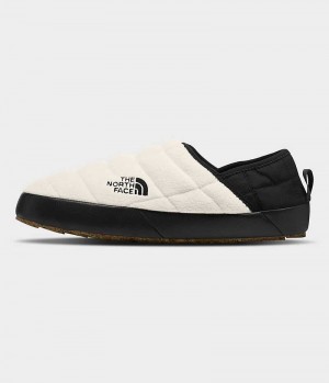 White / Black The North Face ThermoBall™ Traction V Denali Women's Mules | MALAYSIA BJZXUV