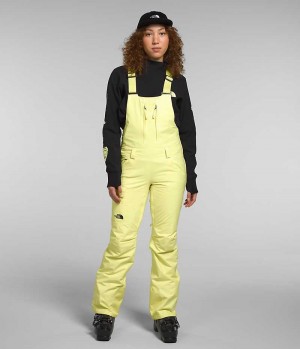 Yellow The North Face Freedom Insulated Women's Bib Pants | MALAYSIA FOBCNT