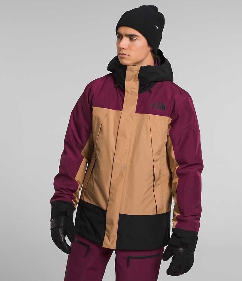 Beige / Fuchsia The North Face Clement Triclimate® Men\'s Insulated Jacket | MALAYSIA NOAEQW