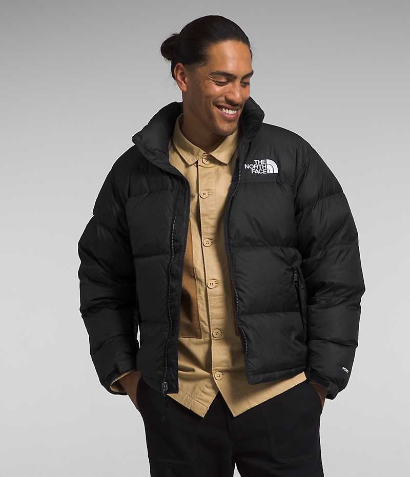 Black The North Face 1996 Retro Nuptse Men\'s Puffer Jacket | MALAYSIA FTOSAV