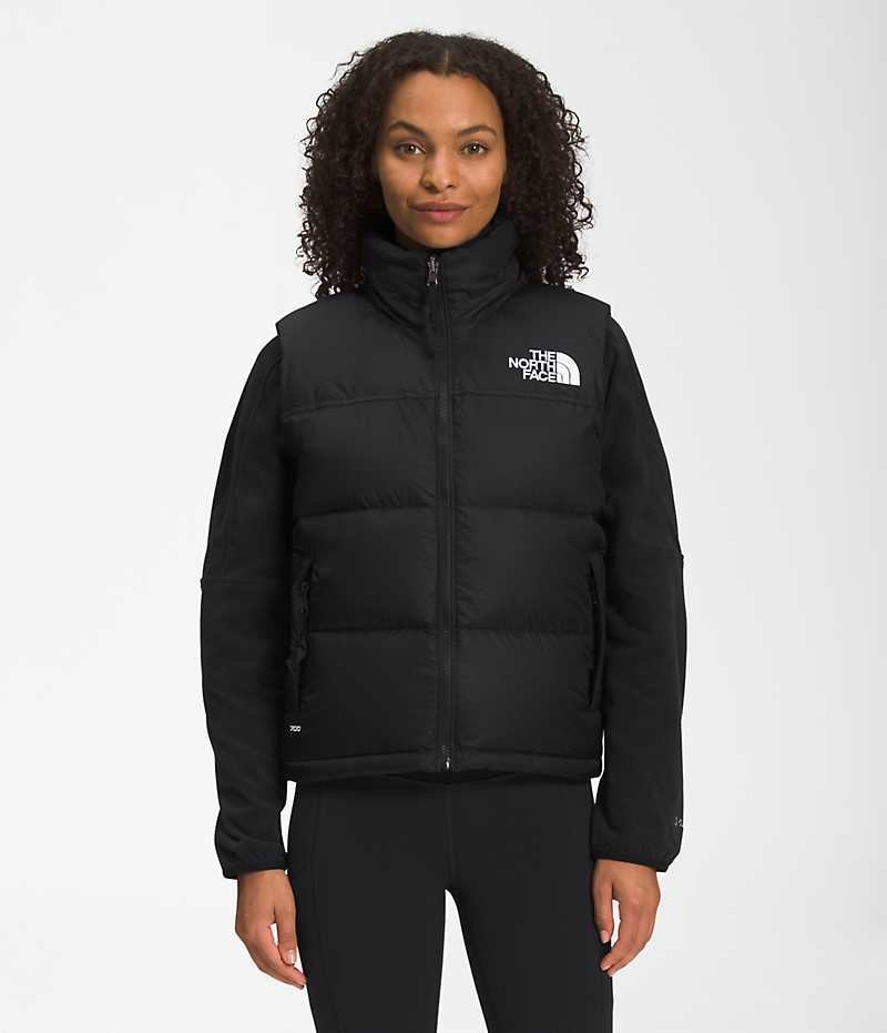 Black The North Face 1996 Retro Nuptse Women\'s Down Vest | MALAYSIA HTEKIZ