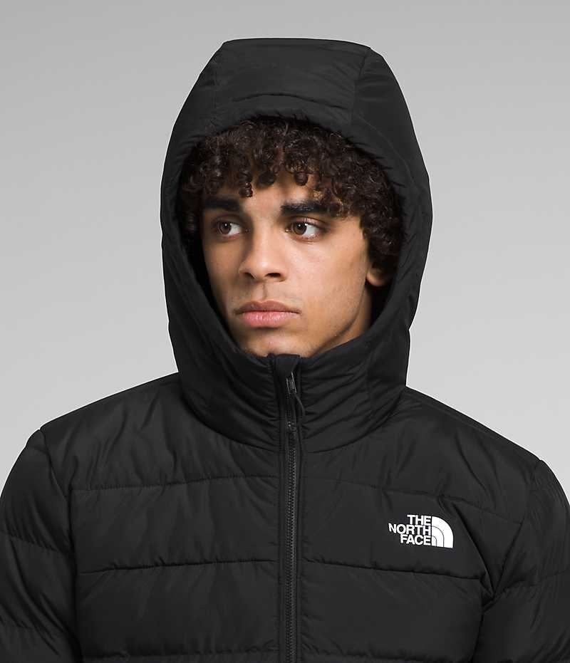 Black The North Face Aconcagua 3 Hoodie Men's Puffer Jacket | MALAYSIA FRZQXE