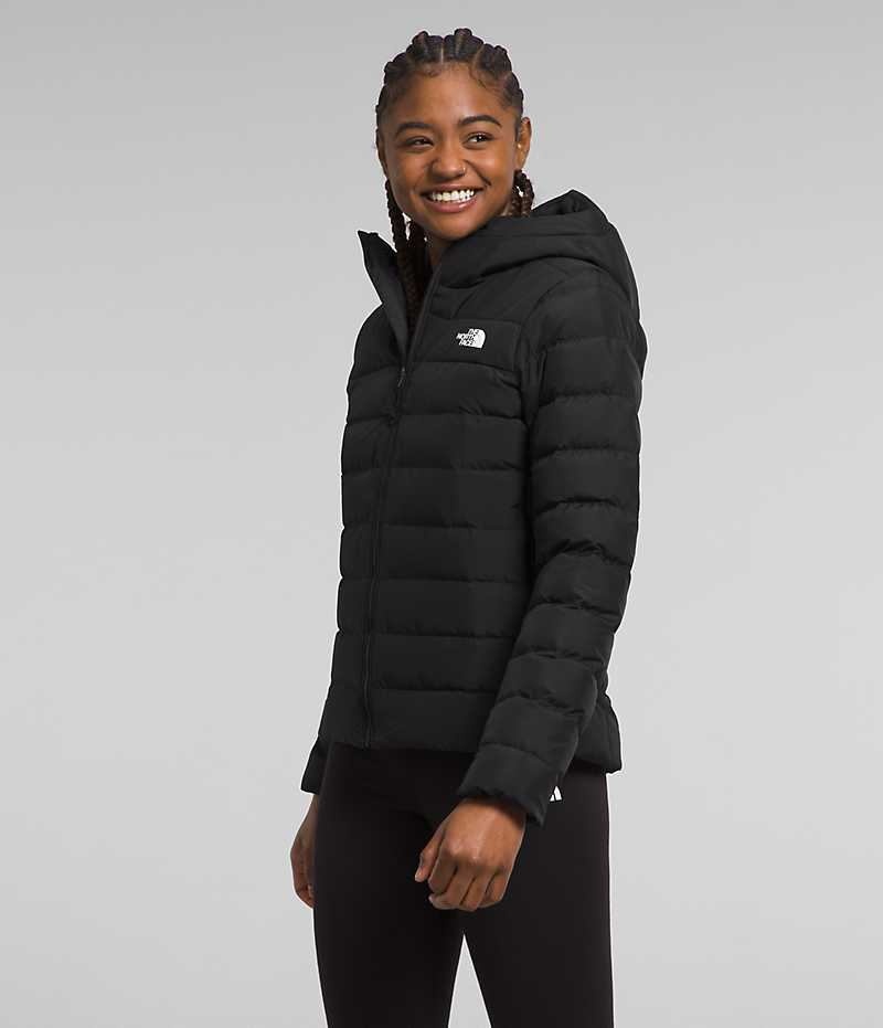 Black The North Face Aconcagua 3 Hoodie Women's Puffer Jacket | MALAYSIA ZWPEAJ