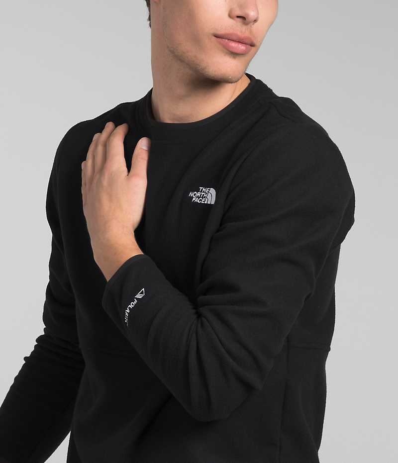 Black The North Face Alpine Polartec® 100 Crew Men's Pullover | MALAYSIA LVAKOD