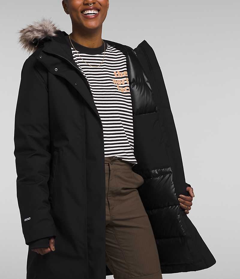 Black The North Face Arctic Women's Coat | MALAYSIA JTQLFO