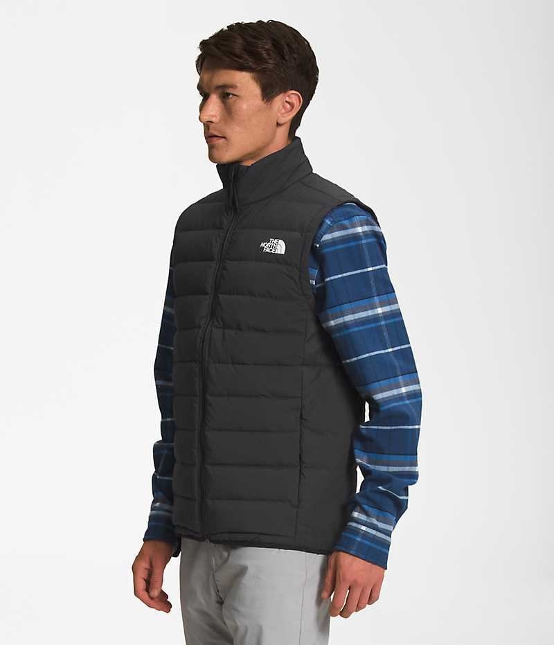 Black The North Face Belleview Stretch Men's Down Vest | MALAYSIA VZBLCQ