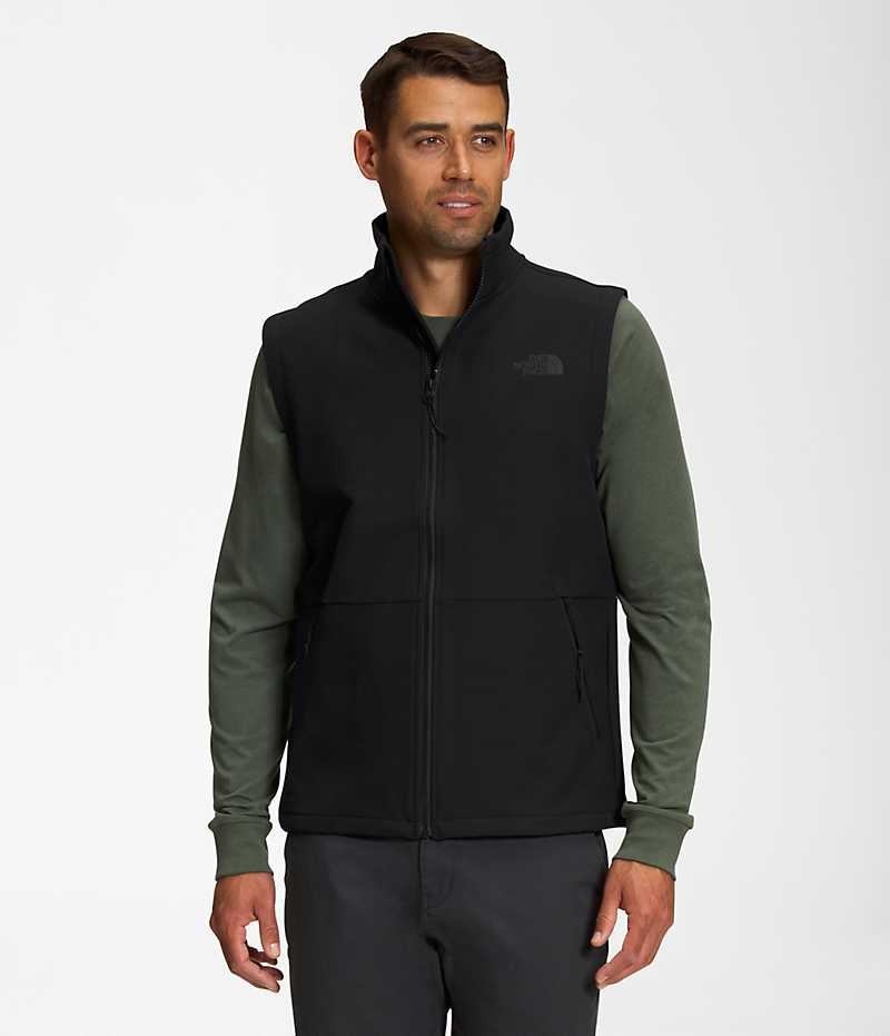 Black The North Face Camden Soft Shell Men\'s Vest | MALAYSIA UJRONH