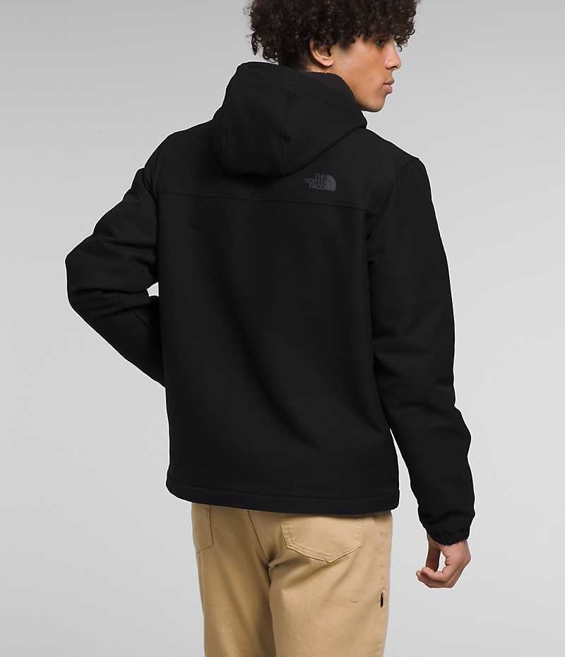 Black The North Face Camden Thermal Hoodie Men's Softshell Jacket | MALAYSIA QXSVGR