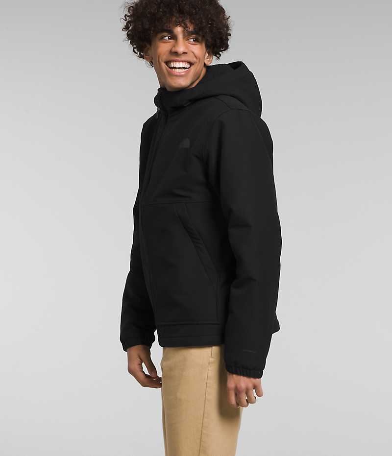 Black The North Face Camden Thermal Hoodie Men's Softshell Jacket | MALAYSIA QXSVGR