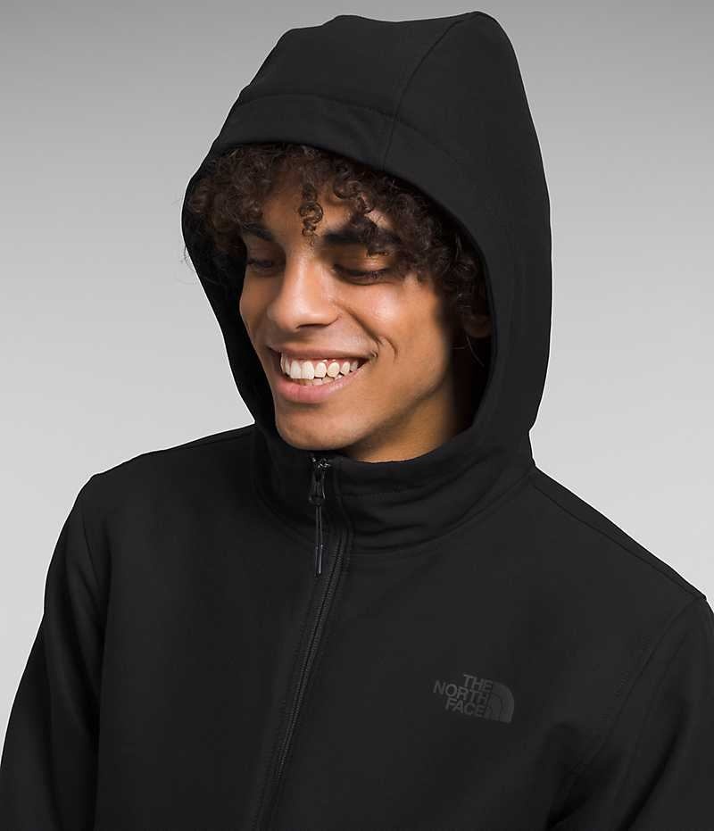 Black The North Face Camden Thermal Hoodie Men's Softshell Jacket | MALAYSIA QXSVGR