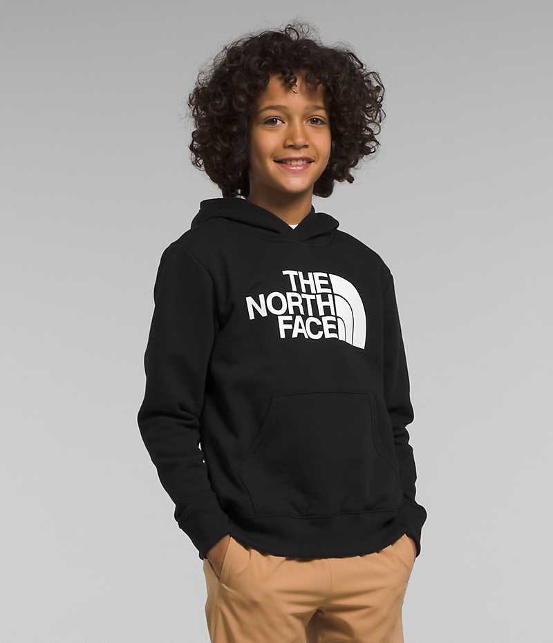 Black The North Face Camp Fleece Pullover Boys\' Hoodie | MALAYSIA FJIBNK