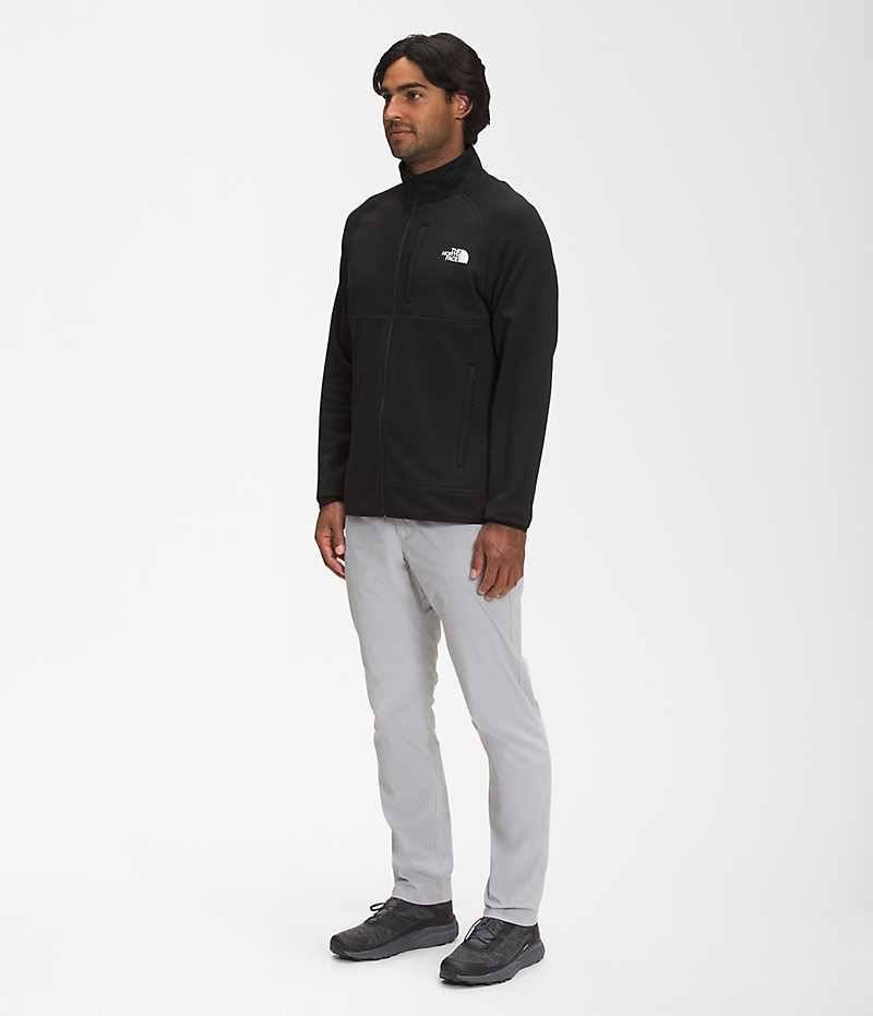 Black The North Face Canyonlands Full-Zip Men's Fleece Jacket | MALAYSIA EGHYIW