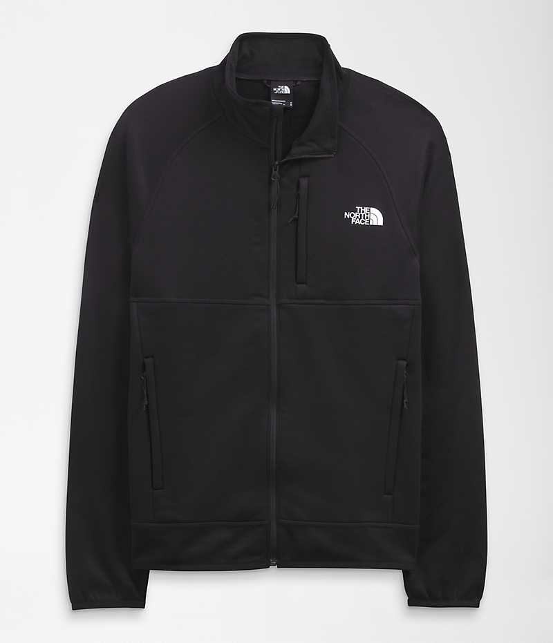 Black The North Face Canyonlands Full-Zip Men's Fleece Jacket | MALAYSIA EGHYIW