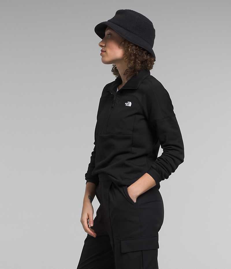 Black The North Face Canyonlands High Altitude ½-Zip Women's Sweatshirt | MALAYSIA JGFCMX