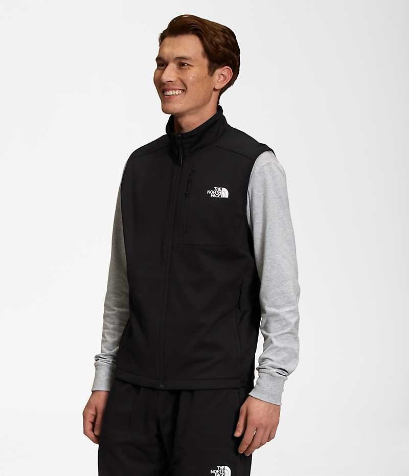 Black The North Face Canyonlands Men's Vest | MALAYSIA EDXZBF