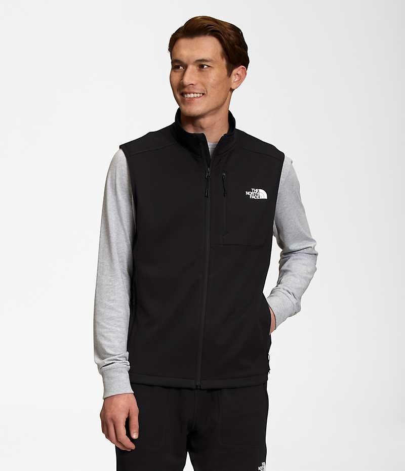 Black The North Face Canyonlands Men\'s Vest | MALAYSIA EDXZBF