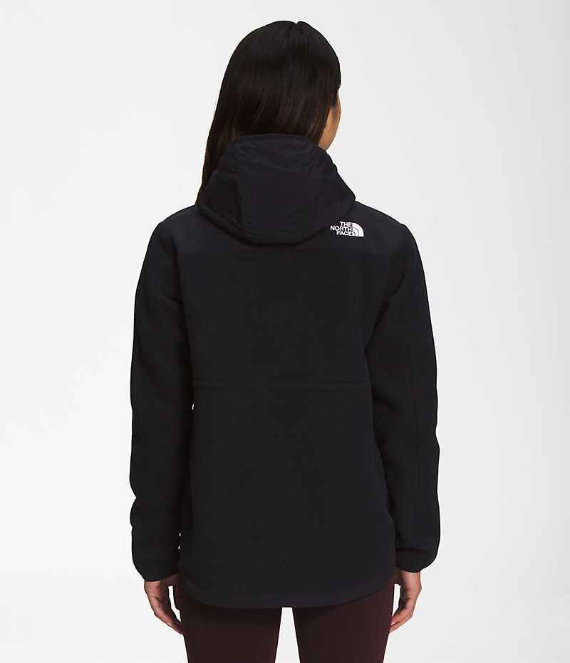 Black The North Face Denali Hoodie Women's Fleece Jacket | MALAYSIA DCRWXA