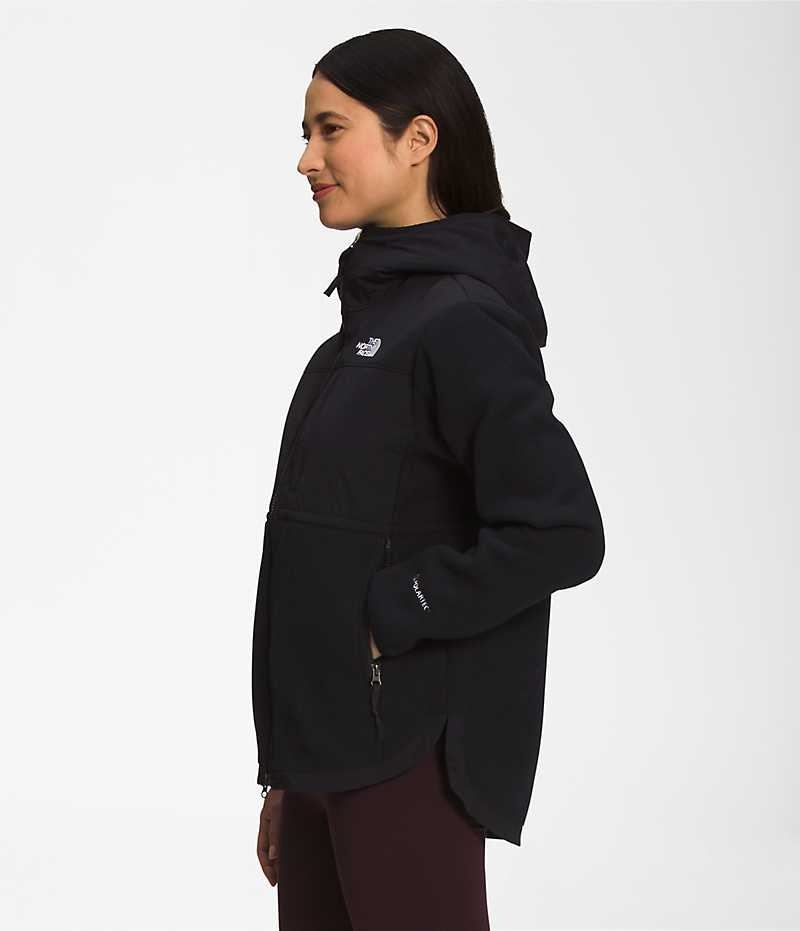 Black The North Face Denali Hoodie Women's Fleece Jacket | MALAYSIA DCRWXA