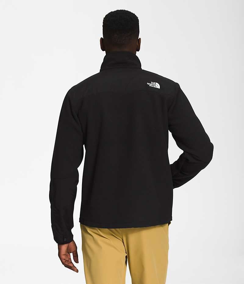 Black The North Face Denali Men's Fleece Jacket | MALAYSIA WNHKCX