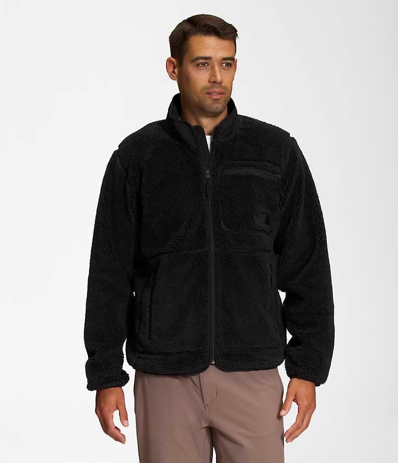 Black The North Face Extreme Pile Full-Zip Men\'s Fleece Jacket | MALAYSIA NGXERL